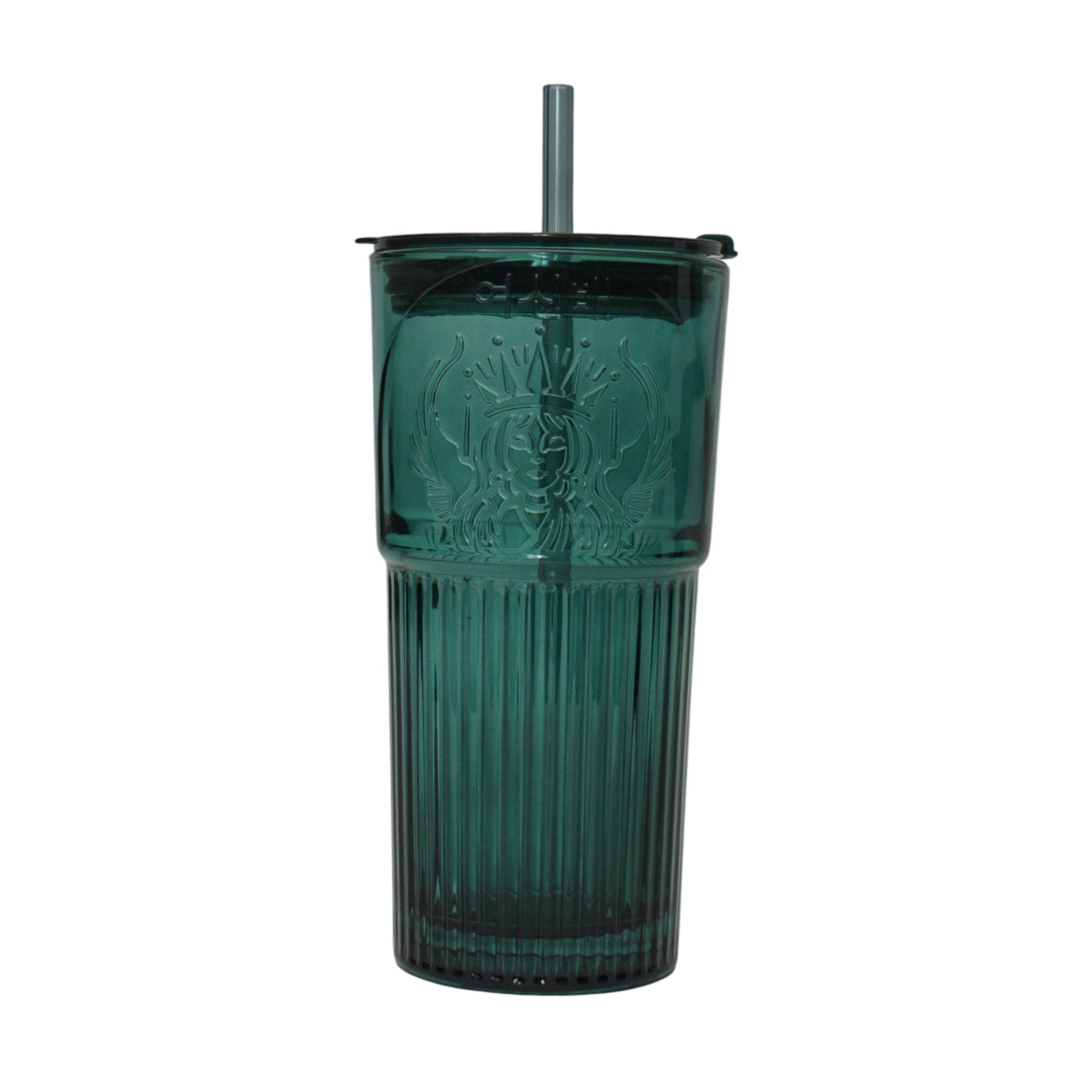 Glass mug with straw, model 14927
