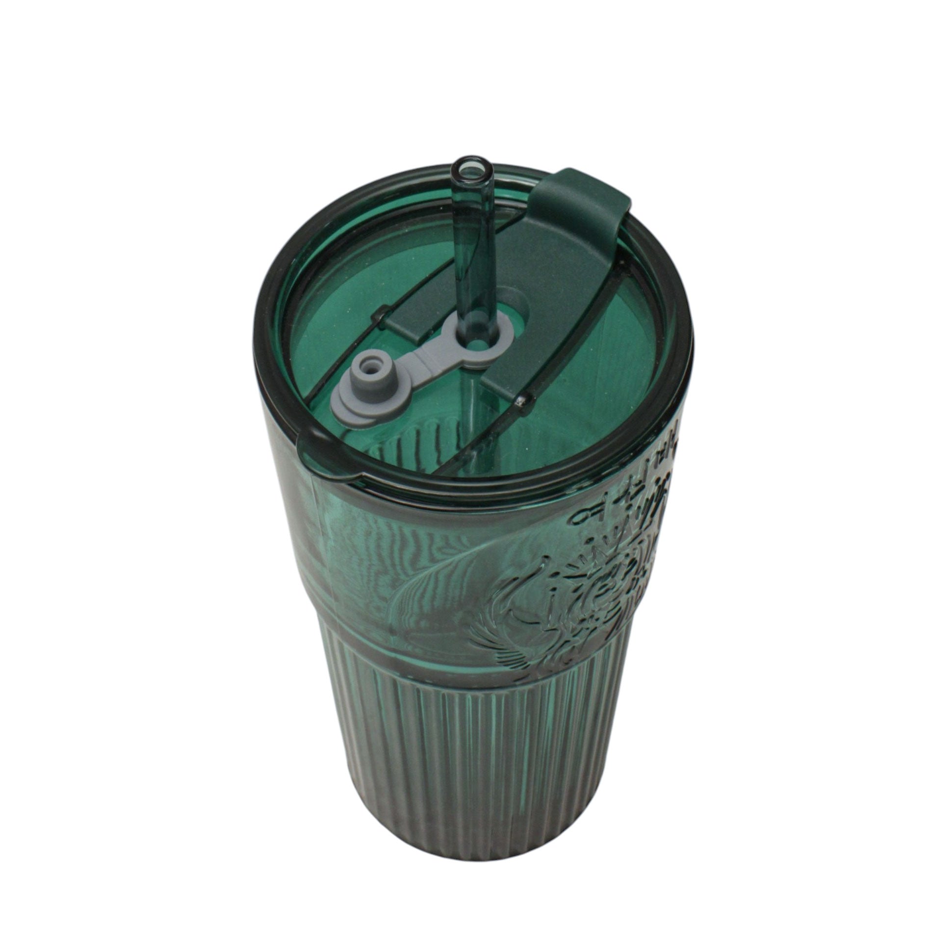 Glass mug with straw, model 14927