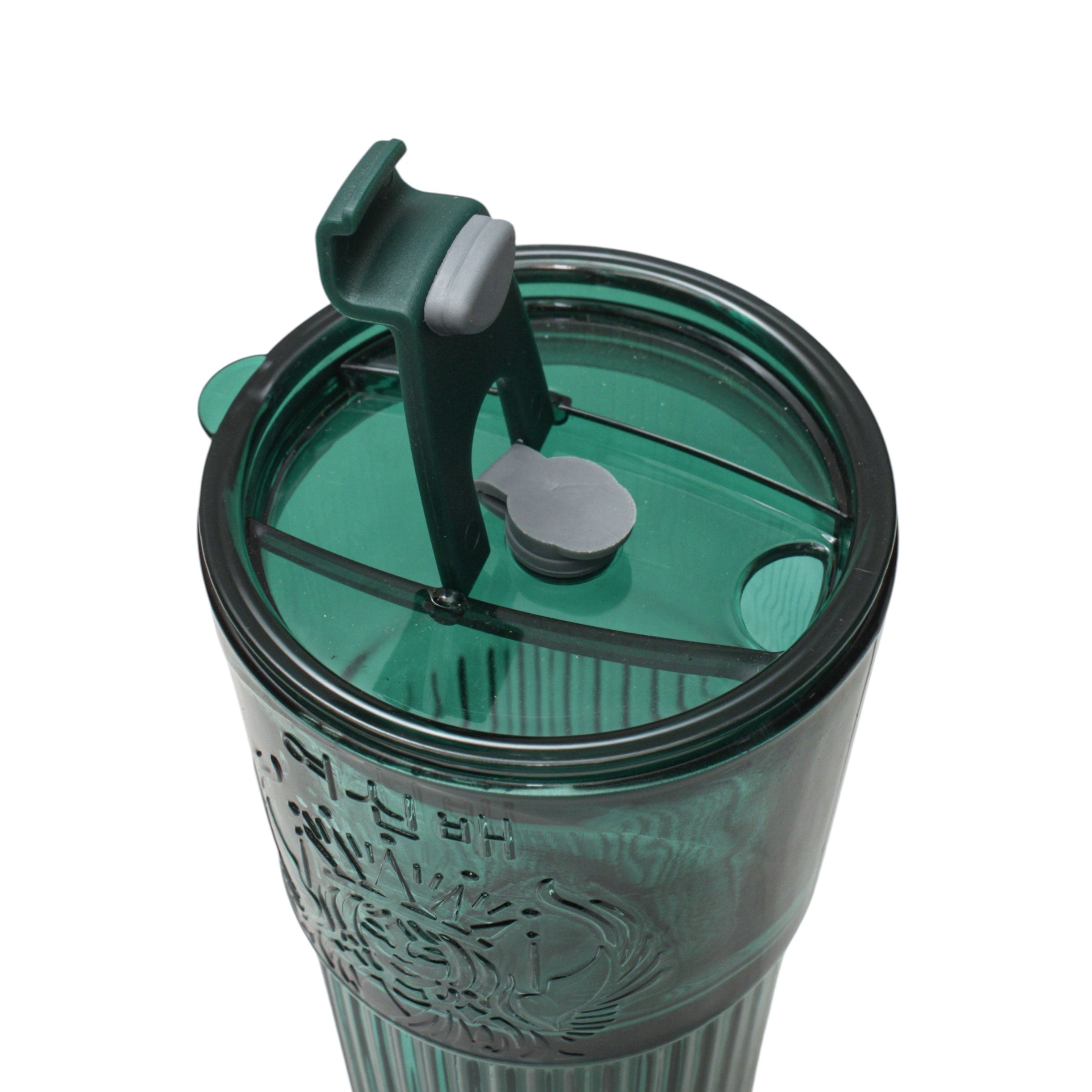 Glass mug with straw, model 14927