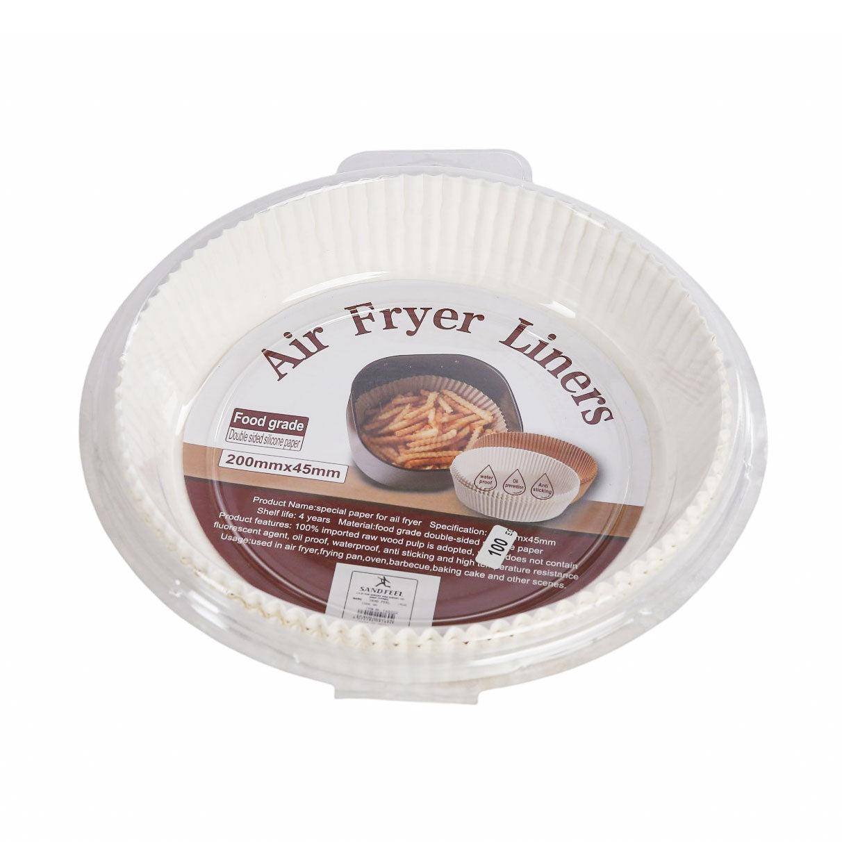 طبق اير فراير FOOD GRADE مستدير 100 
