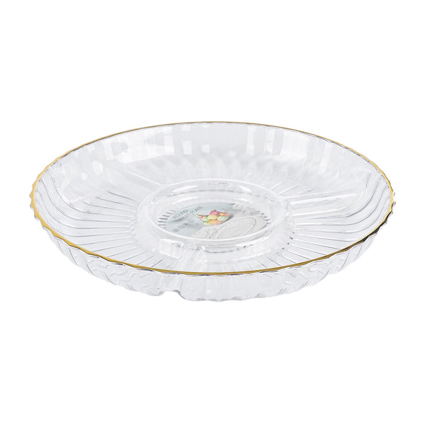 طبق تسالي اطار ذهبي 3 عين مقاس 28 موديل 15354