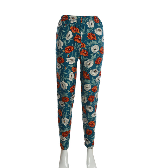 Women's Summer Floral Viscose Pants NA