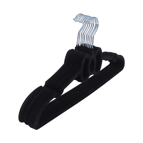 طقم شماعة قطيفة فيونكة الوان 10 قطع موديل 18587