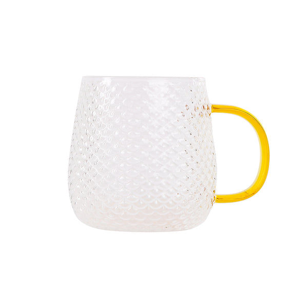 مج زجاج مقرنش مدور بيد الوان موديل DN-512