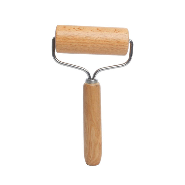 Wooden rolling pin with handle