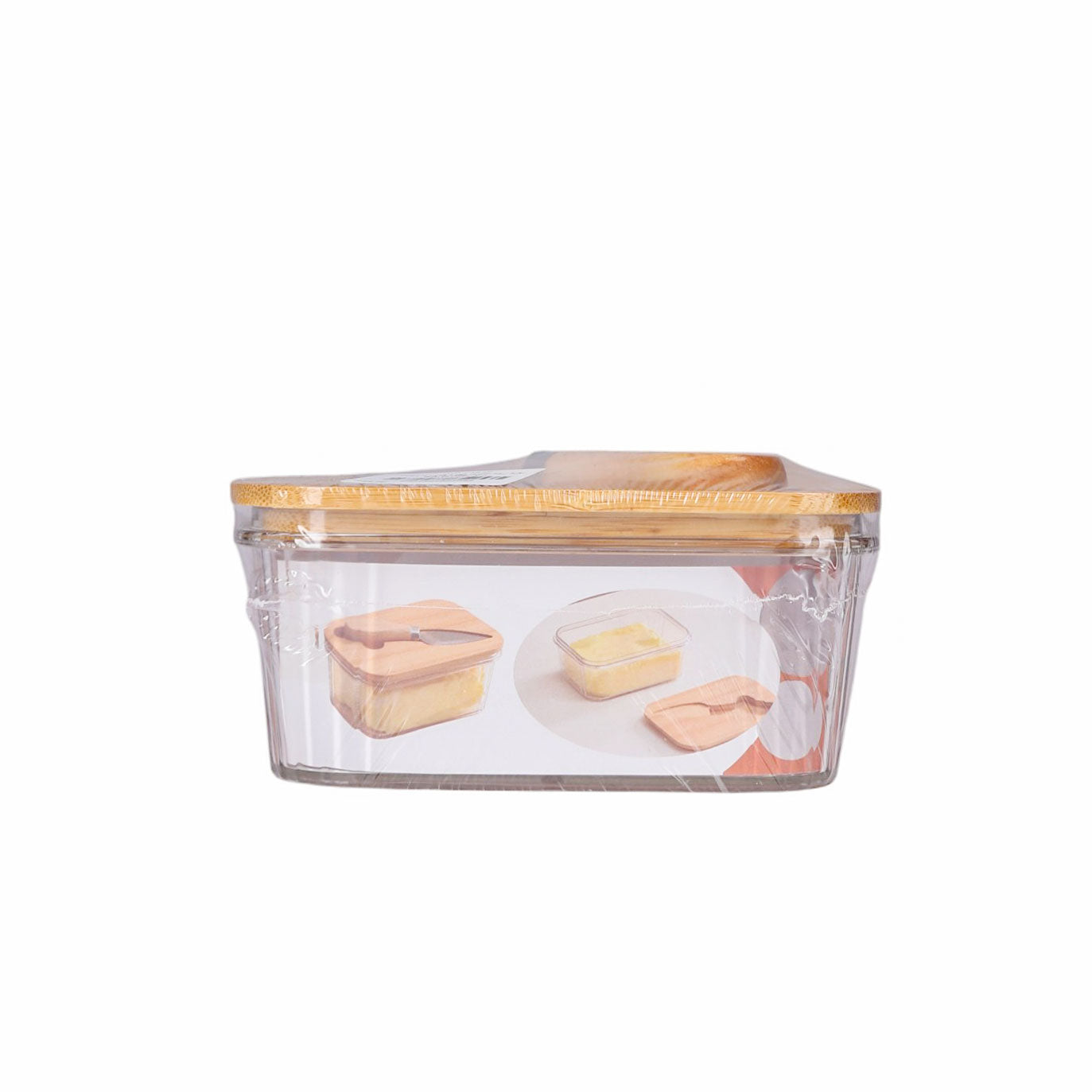 علبة زبدة اكليرك غطاء خشب + سكينة موديل KA-Q-309 