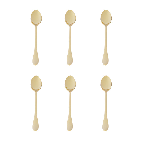 AYD Gold Long Handle 6-Piece Spoon Set Model 81