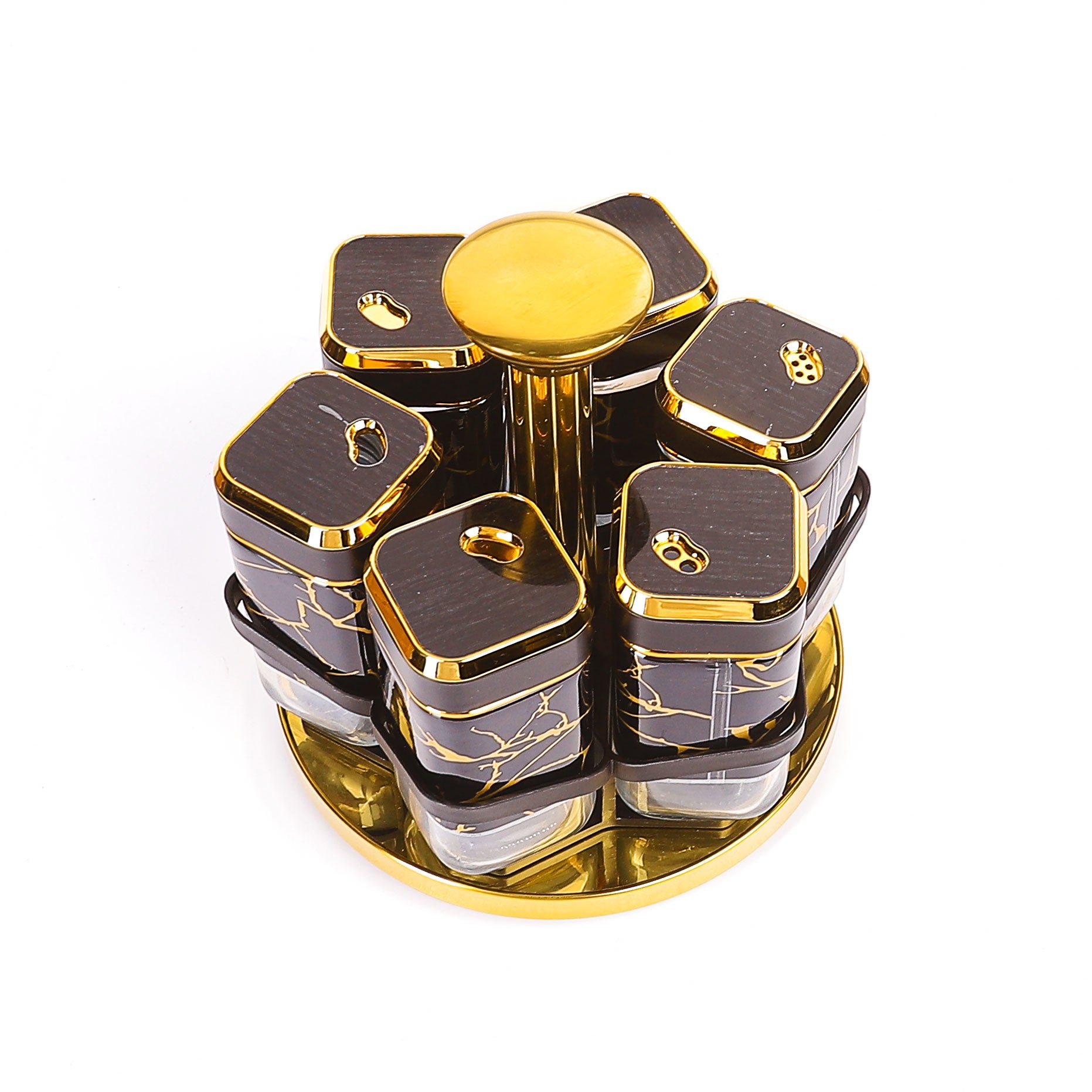 طقم توابل 6 قطعة علي شكل مربع - 
