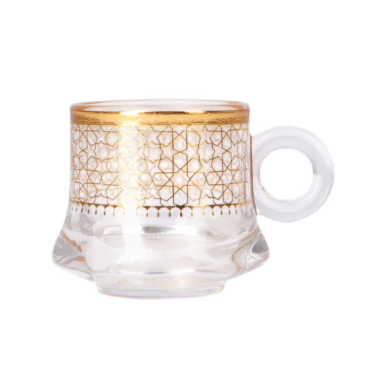 طقم قهوة زجاج هوم كير مدهب 12 قطعة موديل GG-2120 