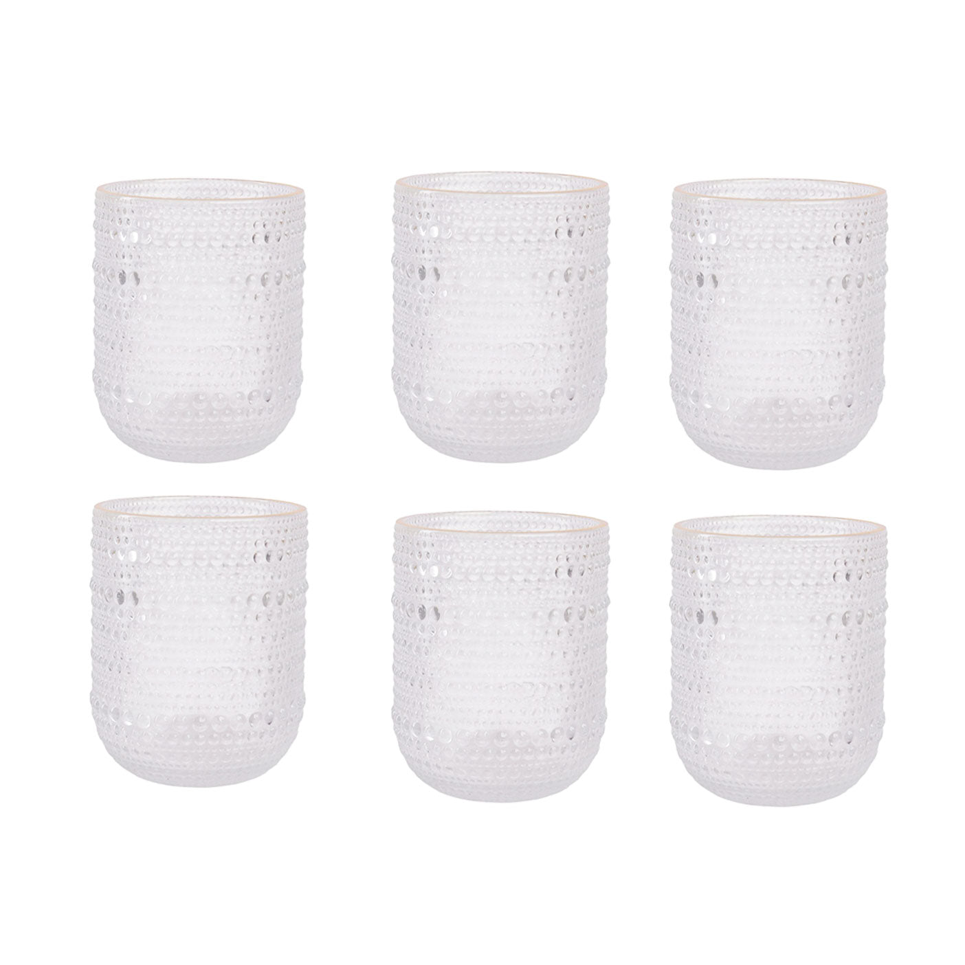 طقم كوب زجاج 6 قطعة GLASSWARE موديل BAR-19-87 