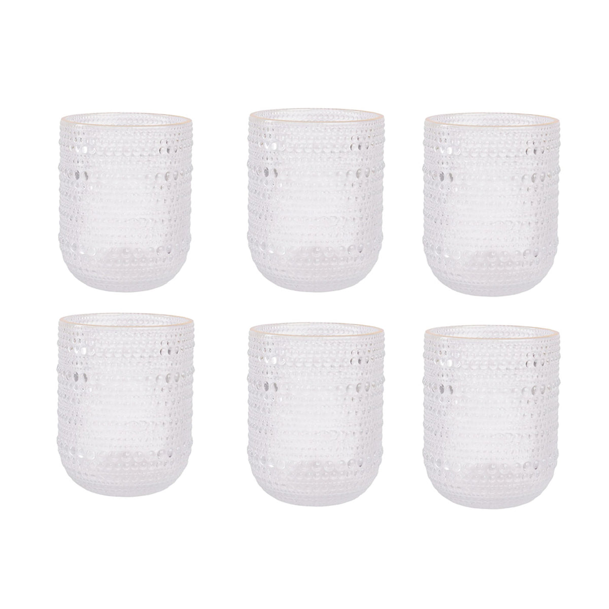 طقم كوب زجاج 6 قطعة GLASSWARE موديل BAR-19-87 