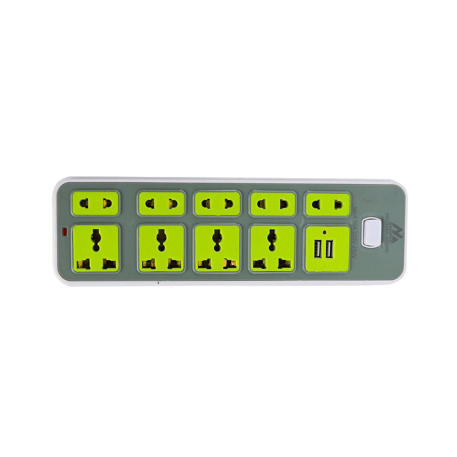 مشترك كهربائي المغربي 9 عين 2 متر USB وسط موديل 325A 