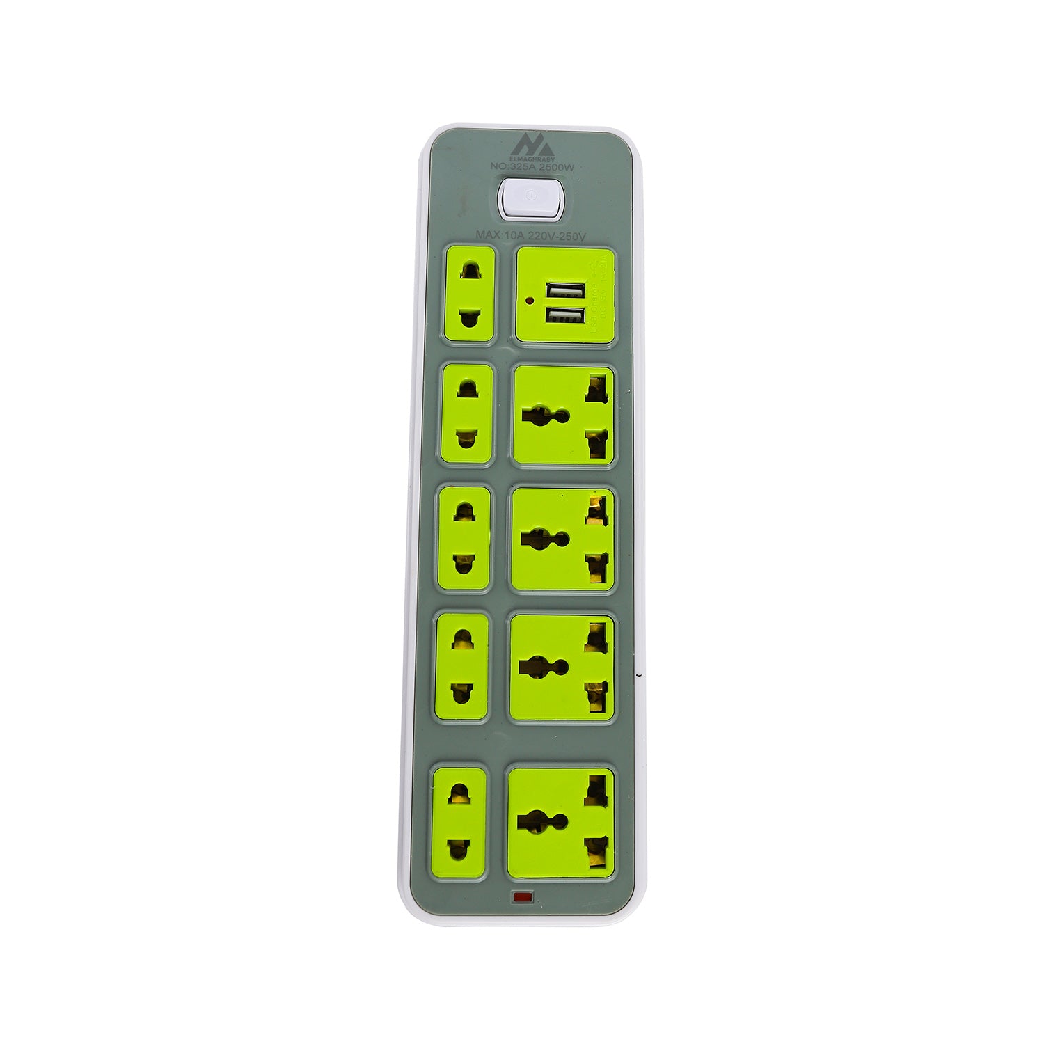مشترك كهربائي المغربي 9 عين 2 متر USB وسط موديل 325A 