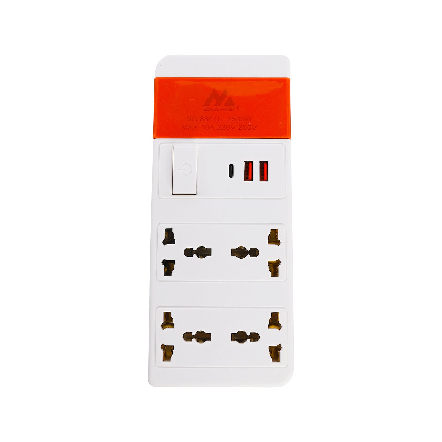 مشترك كهربائي المغربي 4 عين 2 متر USB موديل 8804U 