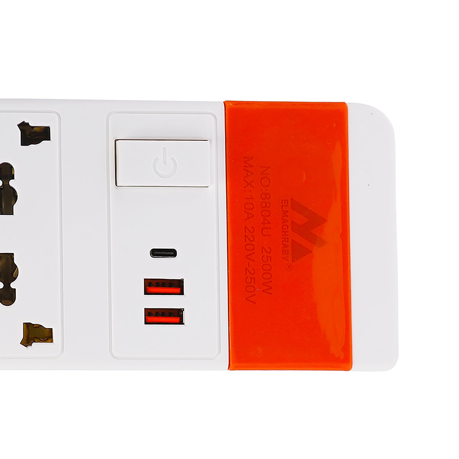 مشترك كهربائي المغربي 4 عين 2 متر USB موديل 8804U 
