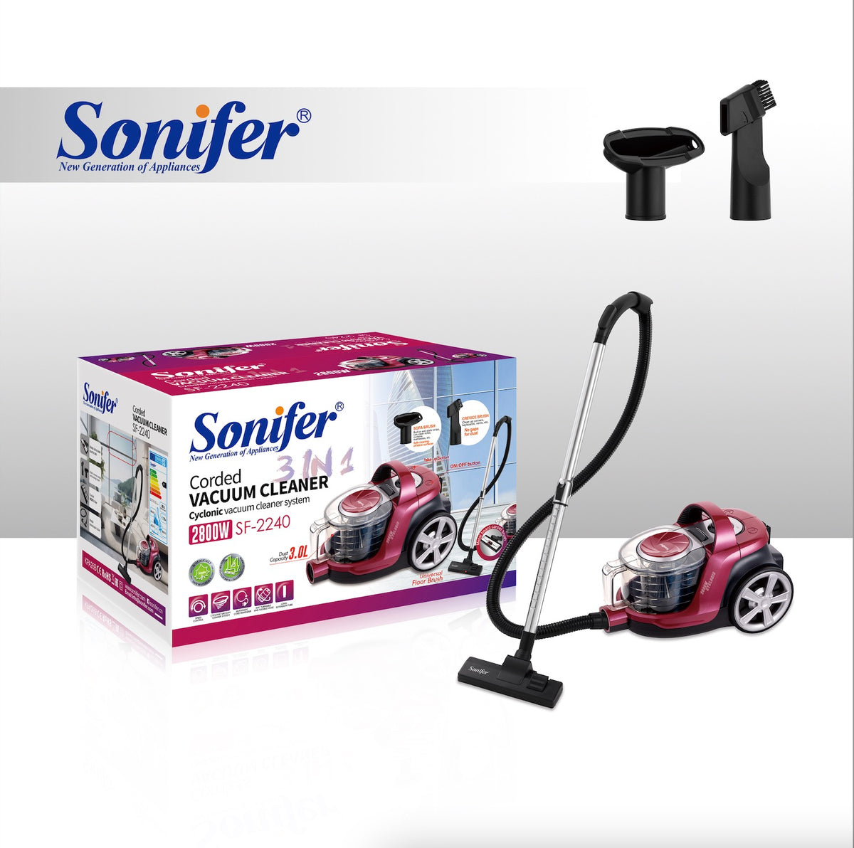 مكنسة كهربائية 2800 وات SF2240 - سونيفير 
