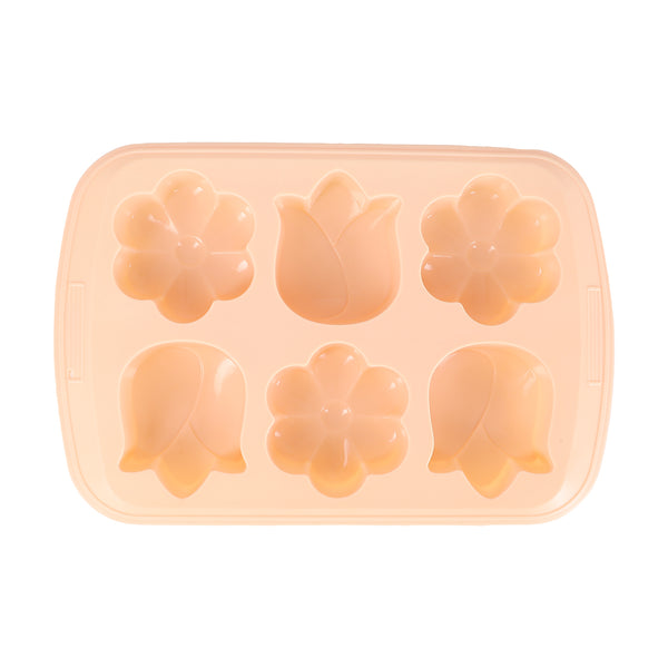 6-hole silicone round cupcake mold