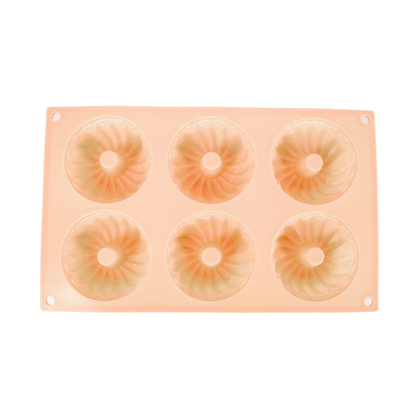 6-hole silicone cupcake mold