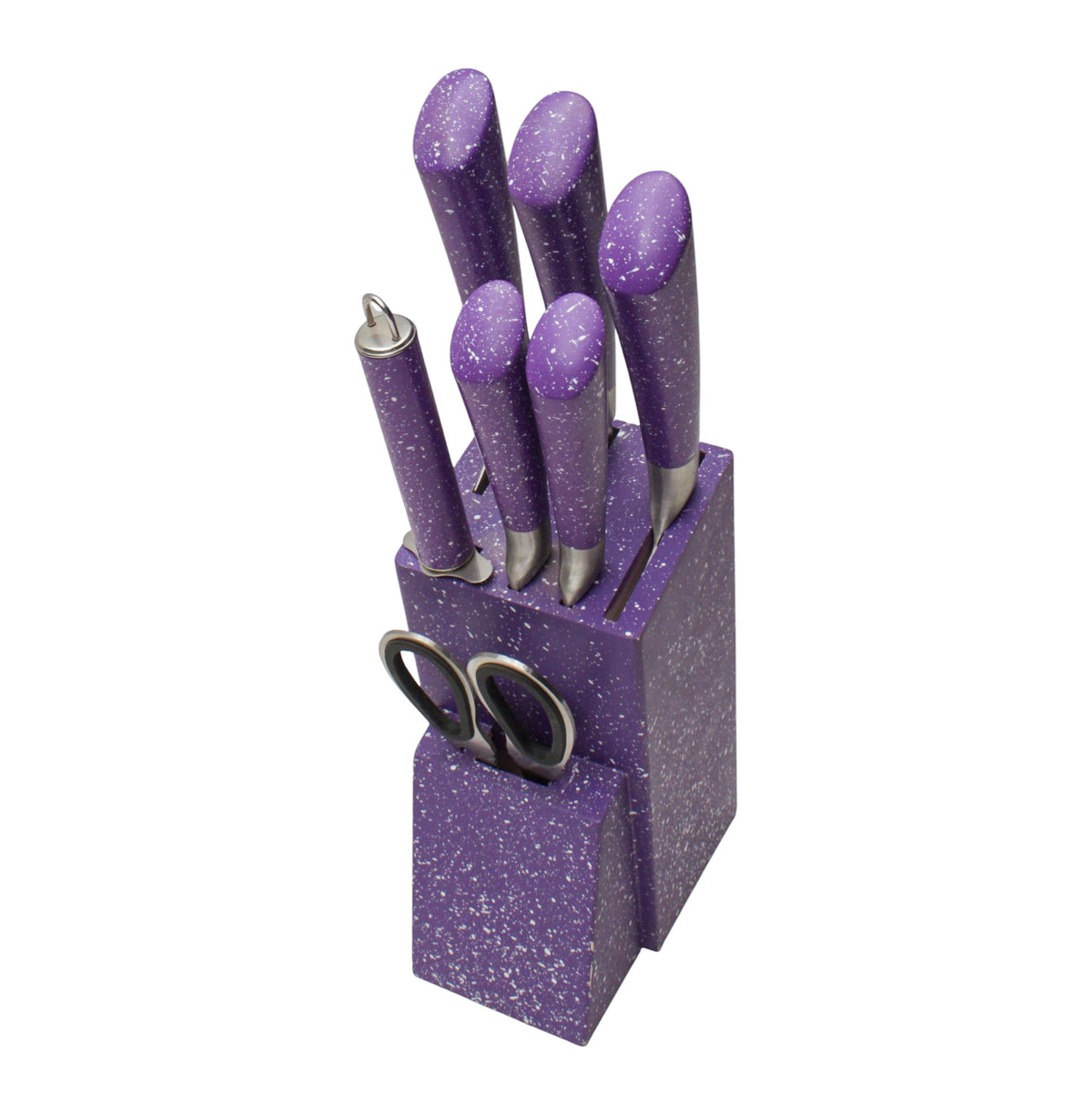 5-piece knife set on a stand