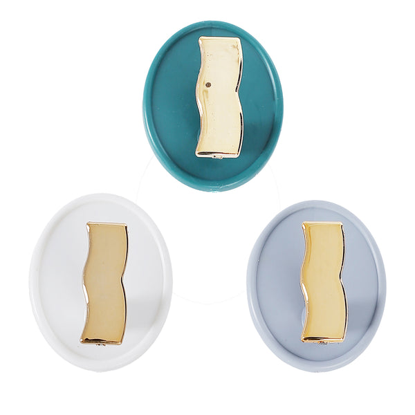 3-Piece Gold Handle Color Hanger with Adhesive Back, Model GS47524