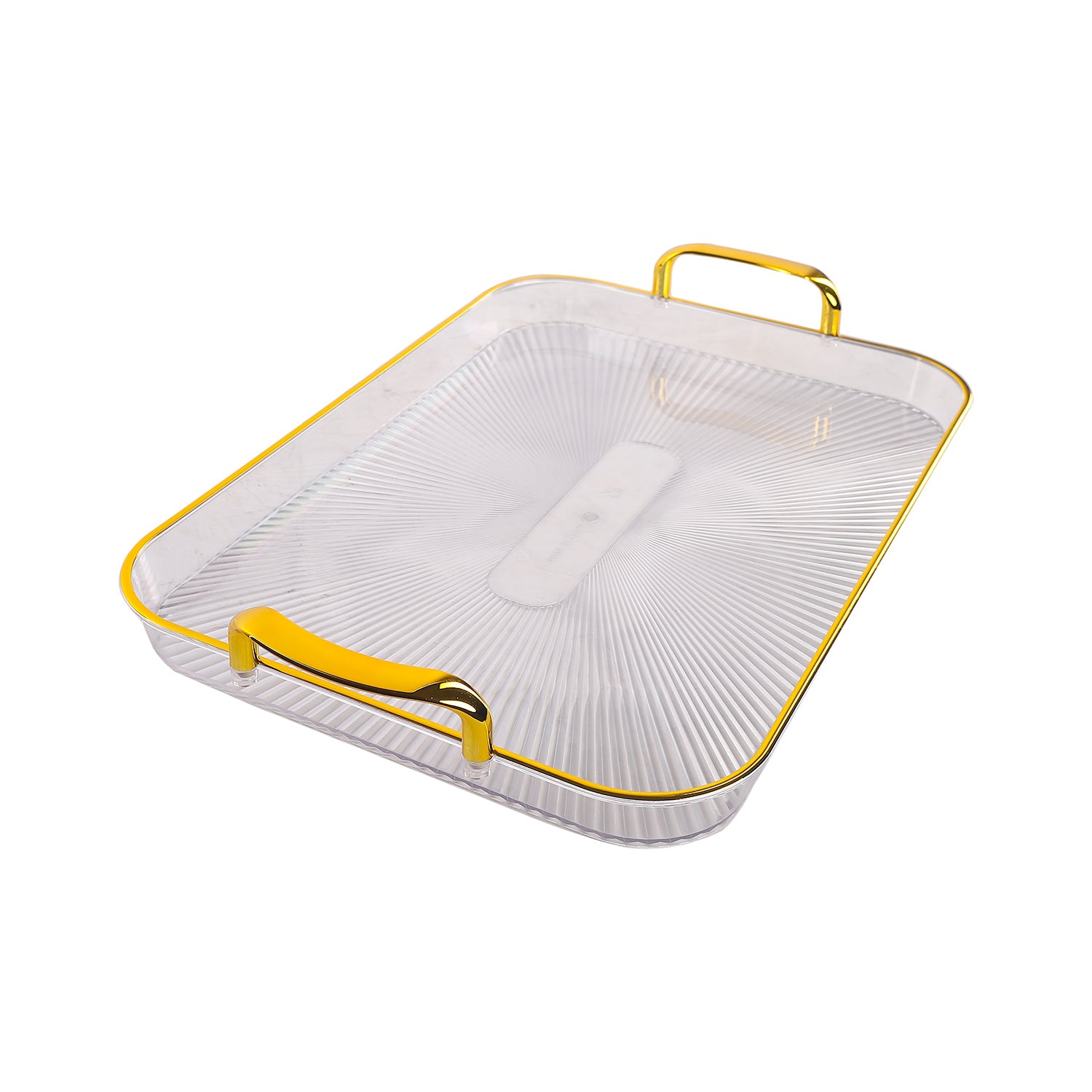 طقم صينية TRAY اكليريك باطار ذهبي 3 قطع موديل DN-1 