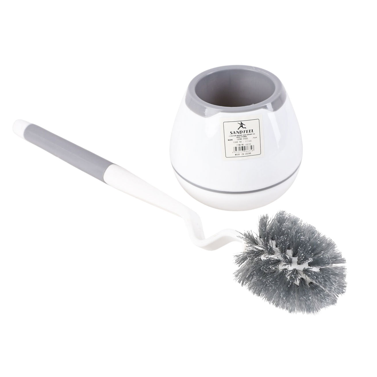 Toilet Brush with Zigzag Plastic Handle Base Model 11148