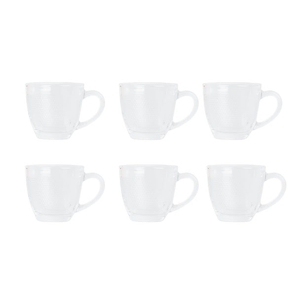 SM Glass Coffee Cup Set 6 Pieces Model 180