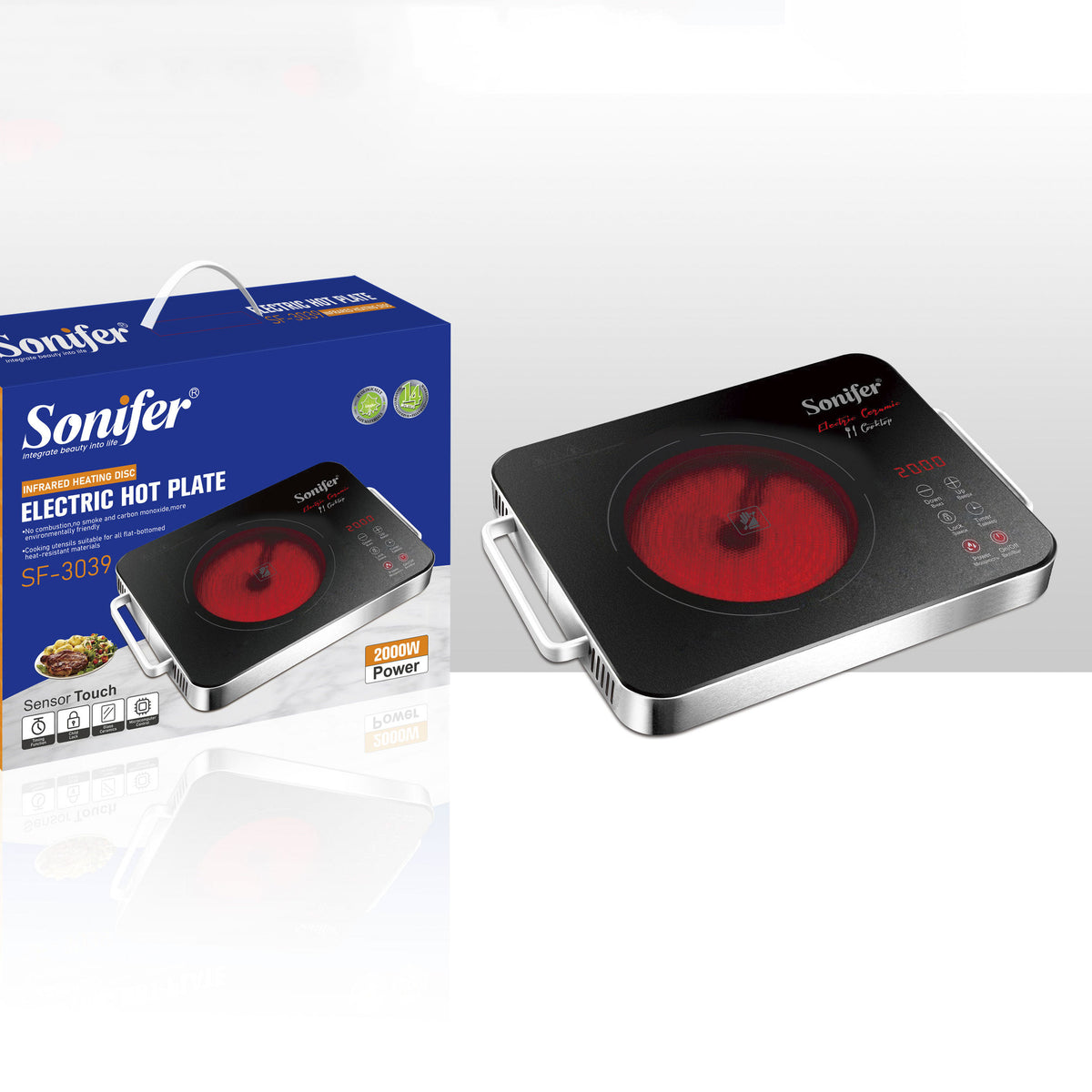 مسطح كهربائي سونيفير ديجيتال 2000 وات موديل SF-3039 