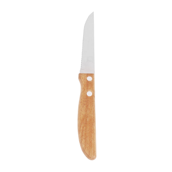 SM011-2 Wooden Handle Serrated Knife