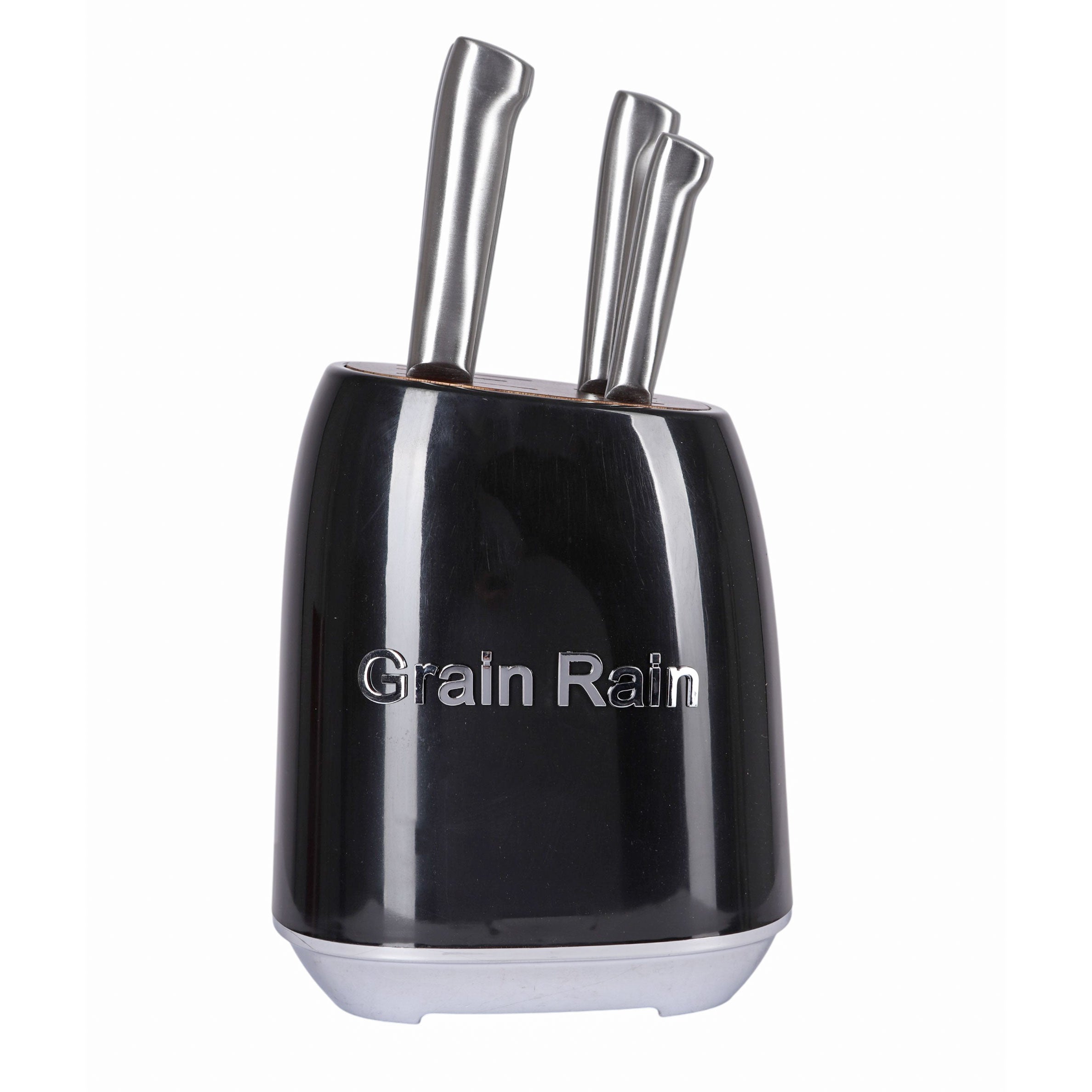 طقم سكينة مطبخ GRAIN RAIN استانلس + استاند موديل 19557-700 