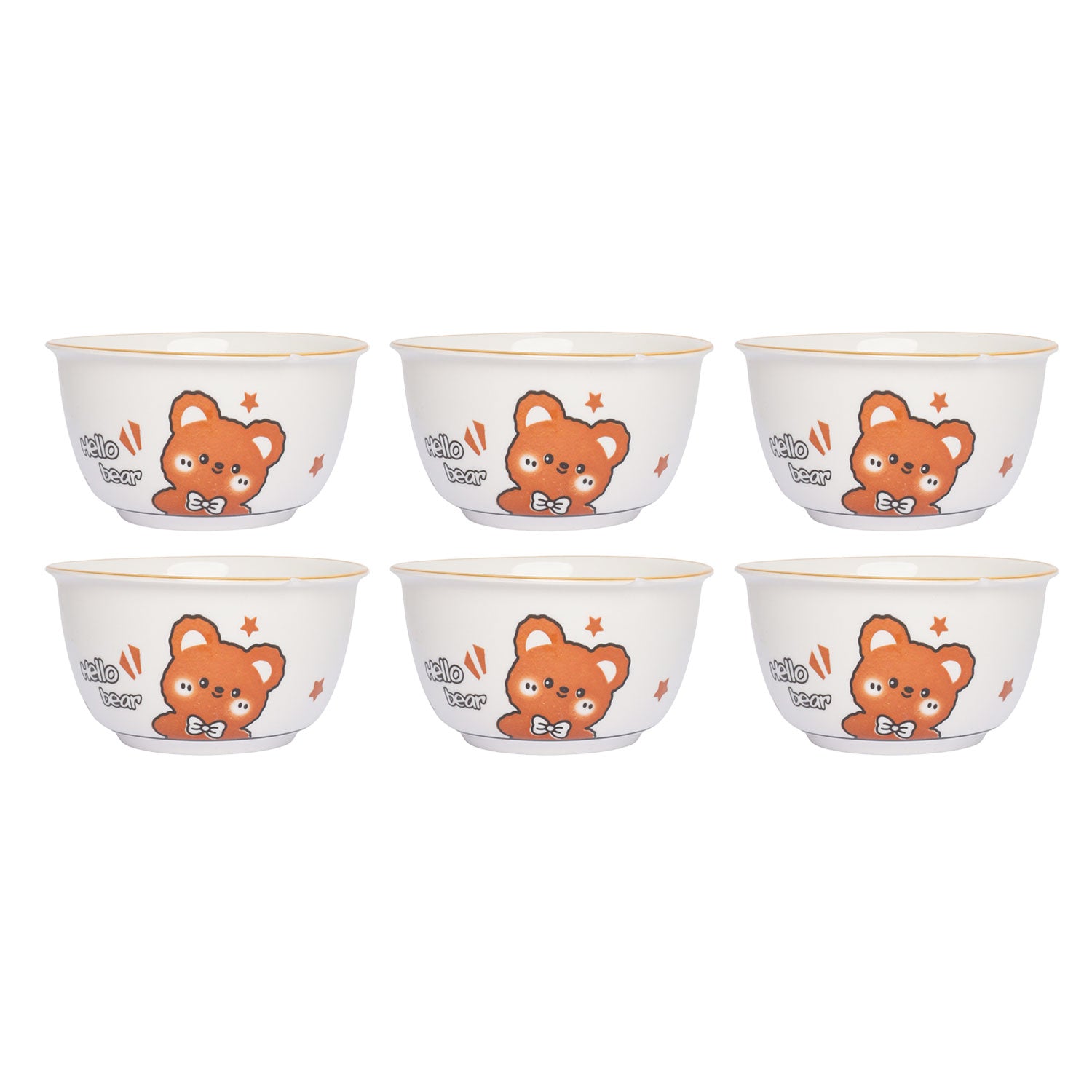 طقم بولة HELLO BEAR بورسلين 6 قطع موديل KH-3-7 
