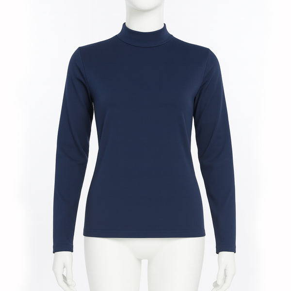 Women's winter T-shirt, long-sleeved, cotton, crew neck - Karina