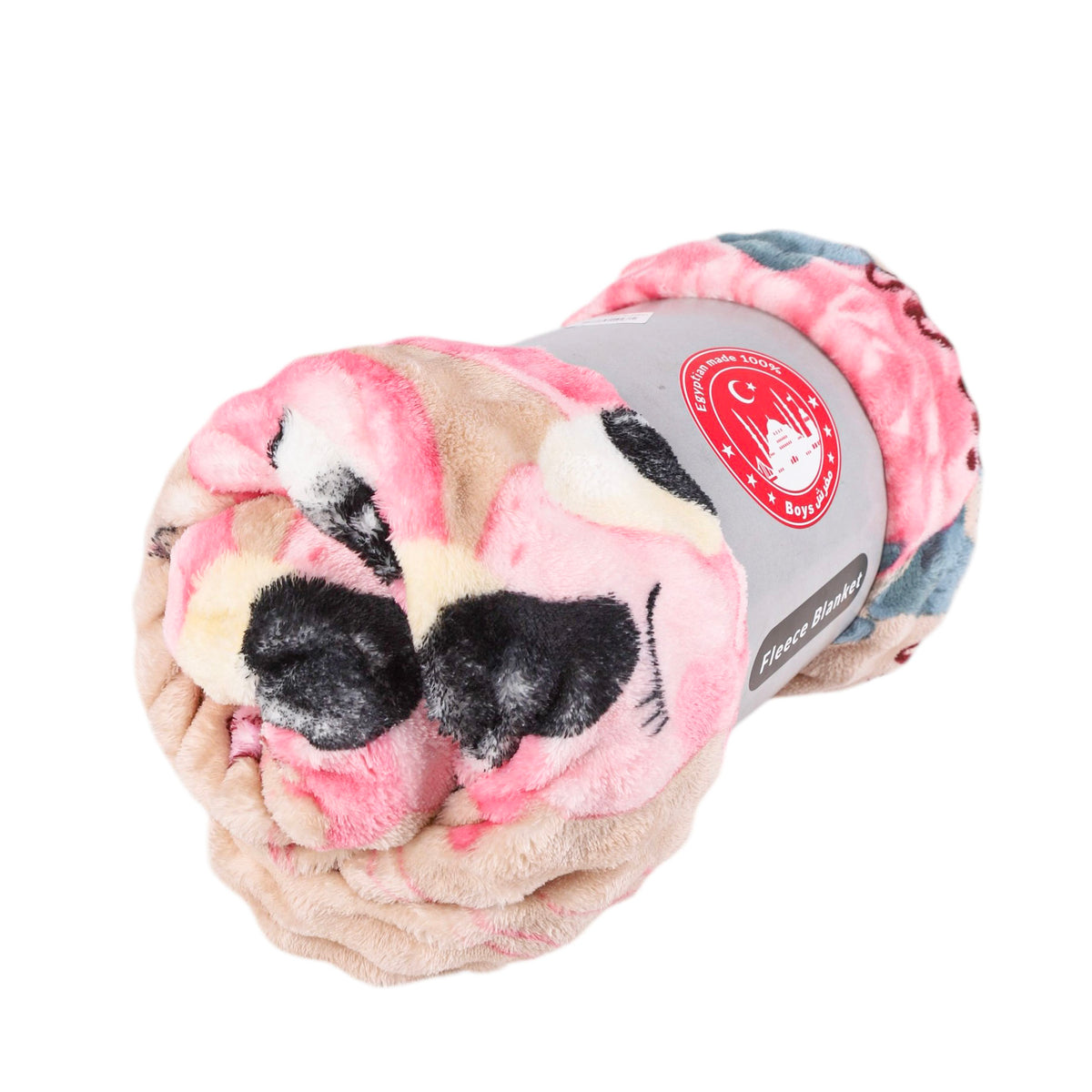 مفرش دفاية موهير نص بطانية  FLEECE BLANKET مشجر حفر-بيج
