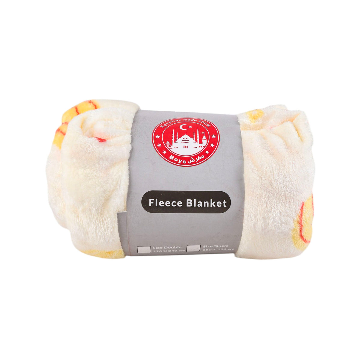 مفرش دفاية موهير نص بطانية  FLEECE BLANKET مشجر حفر-بيج