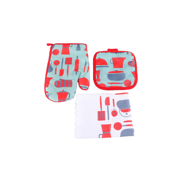 King shape gloves + mask + towel 3 pieces 12913