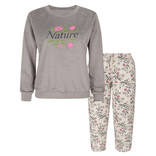 بيجامة حريمي شتوي قطيفة ريجينا موديل 785