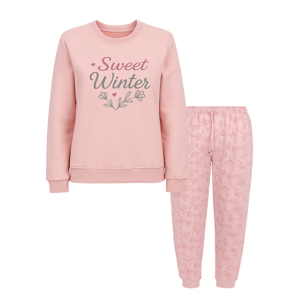 بيجامة حريمي شتوي قطن ريجينا راوند موديل 791