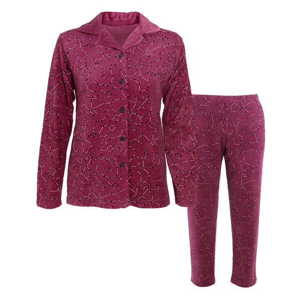 بيجامة حريمي شتوي قطيفة ميما مود عادي موديل 302