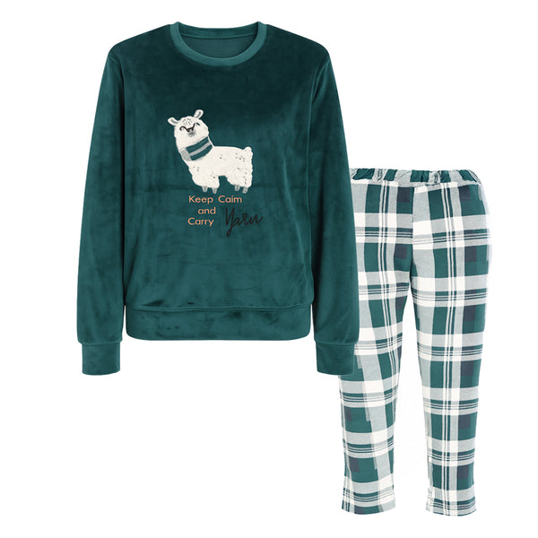 بيجامة حريمي شتوي قطيفة ميما مود عادي موديل 310