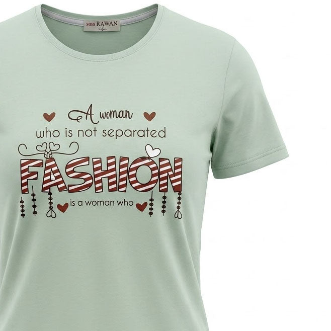 بيجامة حريمي صيفي قطن RAWAN راوند نص كم موديل 2057
