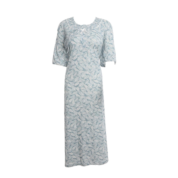 Al Rehab women's summer half-sleeved patterned jalabiya 818