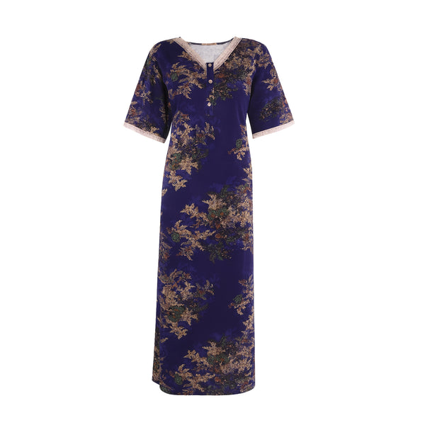 Arabella women's summer jalabiya, half-sleeved, plain, patterned, model 575