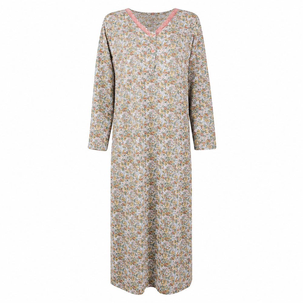 Arabella women's summer jalabiya, plain patterned sleeves, model 1525