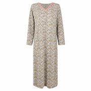 Arabella women's summer jalabiya, plain patterned sleeves, model 1525