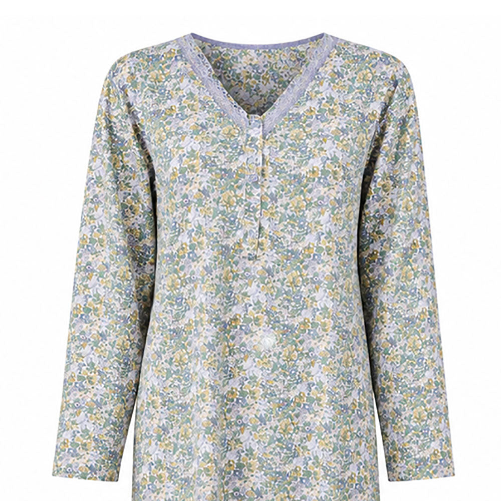 Arabella women's summer jalabiya, plain patterned sleeves, model 1525