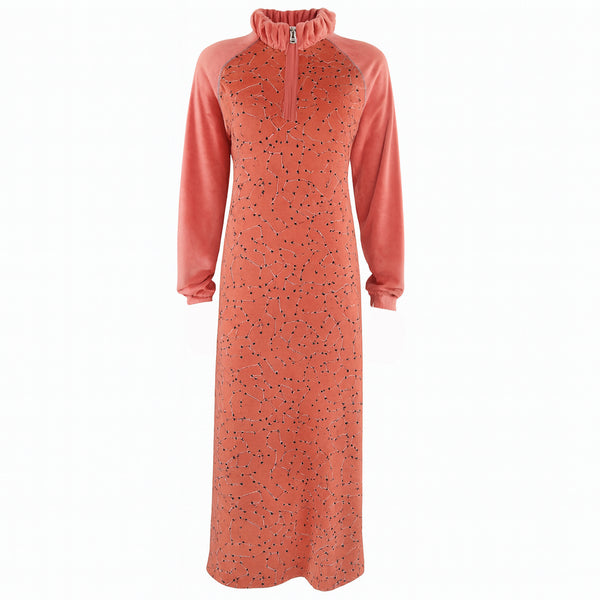 جلابية حريمي شتوي جميلة قطيفة موديل 400