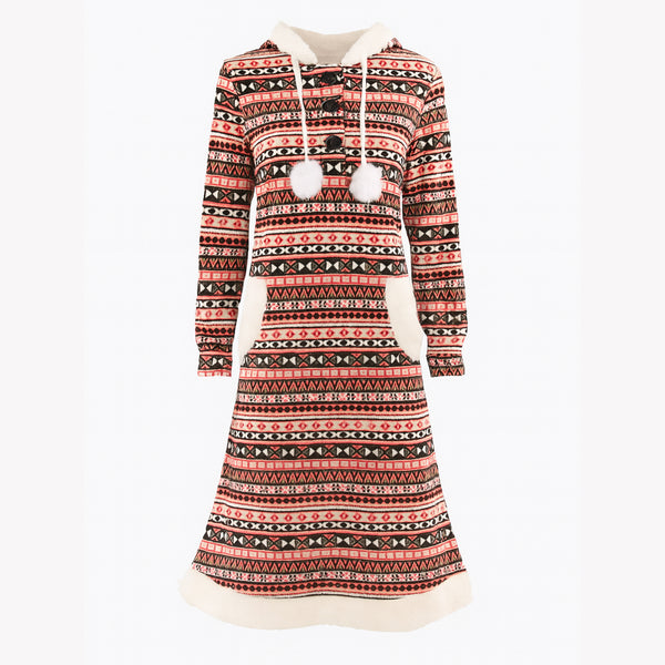 كاش حريمي شتوي ميما مودا كابتشو مشجر متعدد الالوان موديل 303