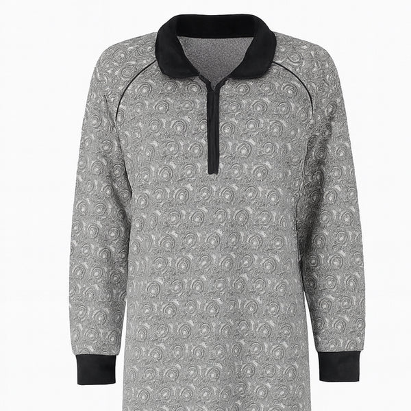 جلابية حريمي شتوي قطن ريجينا مشجر موديل 420