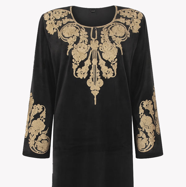 جلابية حريمي شتوي قطيفة ريجينا موديل 461