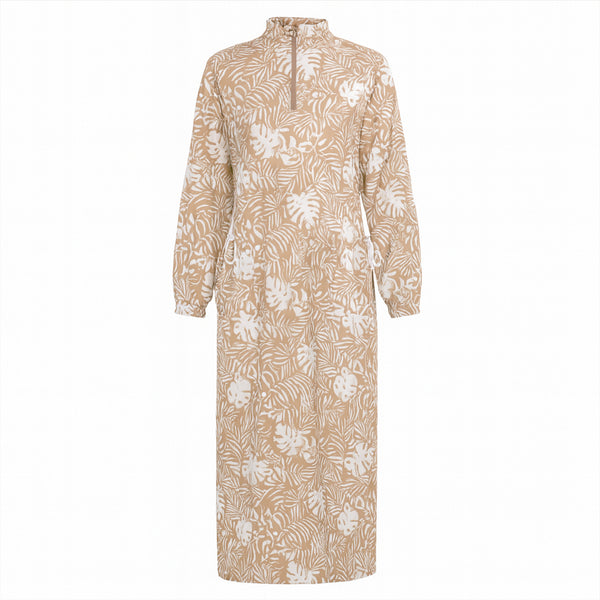 جلابية حريمي شتوي قطيفة جميلة عادي مشجر موديل 405